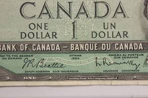 1954 Canada One Dollar Bill