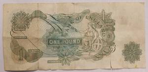 1966 - 70 Bank Of England One Pound Banknote