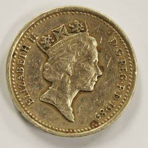 1989 Queen Elizapeth II One English Pound