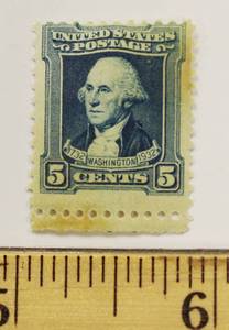 1932 USPS Washington Bicentennial 5 Cents Blue Color