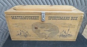 GUN CLEANING STUFF AND MORE IN A WOODEN BOX