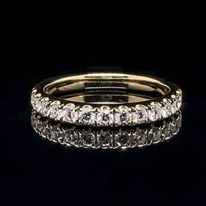 Brand New 0.55 Carat Diamond Shared Prong Channel 14 Eternity Band in 14k Yellow Gold, Calibrated Measurements - Fine Design $1,999 Retail VIDEO