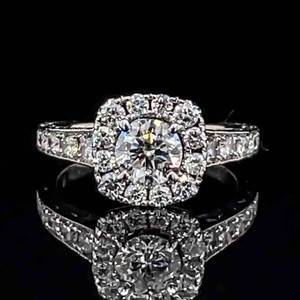 DESIGNER NEIL LANE 1.25 Carat Diamond Solitaire Halo Cluster Ring in 14k White Gold $6,500 Retail VIDEO