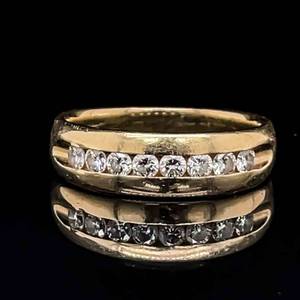 0.50 Carat Diamond Classic Channel Band Ring in Brightly Polished 14k Yellow Gold - 12 Carat of Diamonds $1850 Retail