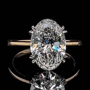 3.89 Carat Oval Diamond Solitaire Engagement Ring in 14k Gold VS1-F, GIA Report. $44,900 Retail VIDEO