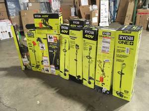 Mix lot of Assorted Ryobi Trimmer Customer return Review all pictures