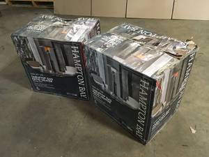 Hampton Bay  11000 BTU Powder Coat Tabletop Patio Heater Lot of 2 Customer return Review all pictures