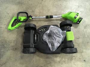 Earthwise  12 in. 5.5 Amp 2-In-1 Corded Walk-Behind Electric String TrimmerMower Customer return Review all pictures