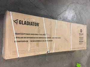 Gladiator Heavy Duty Rack Shelving 77in. Wide Open Box Review all pictures