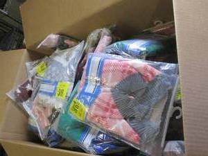 lot 40 image: box of overstock dog clothes ...