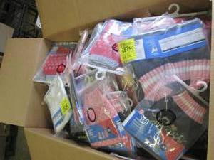 lot 43 image: box of overstock dog clothes ...