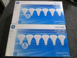 lot 54 image: 2 boxes of 6 GE soft white indoor f...