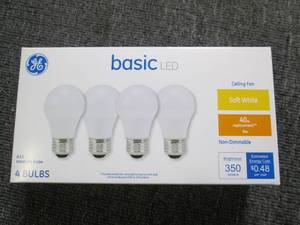 lot 59 image: 10 packages of 4 GE basic LED light...