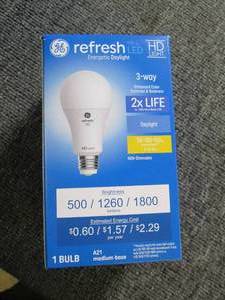 lot 62 image: 18 packages of GE refresh LED HD li...