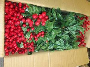 lot 68 image: box of faux berry bushes ...