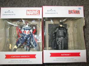 lot 127 image: 2 superhero ornaments ...