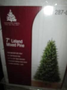 lot 128 image: 7 foot leland mix pine christmas tr...