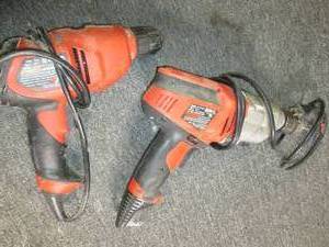 lot 143 image: 2 black and decker drills both test...