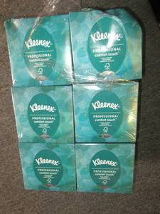 lot 166 image: 6 packages of kleenex some damage ...
