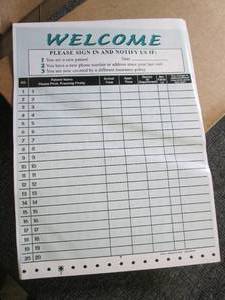 lot 170 image: 6 packages of welcome sign in sheet...
