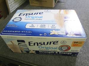 lot 178 image: 24 pack of ensure vanilla best by d...