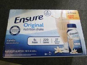 lot 179 image: 24 pack of ensure vanilla best by d...