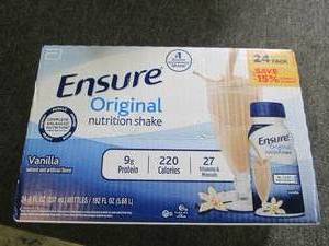 lot 180 image: 24 pack of ensure vanilla best by d...