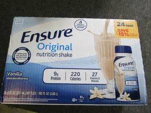 lot 182 image: 24 pack of ensure vanilla best by d...
