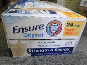 lot 187 image: 24 pack of ensure vanilla best by d...