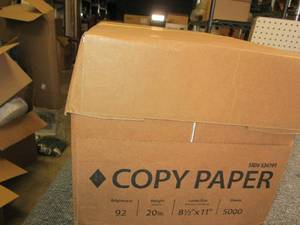 lot 248 image: case of 8.5x11 copy paper 5000 shee...