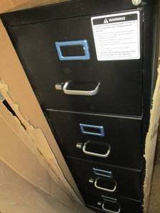 lot 251 image: 4 drawer vertical file cabinet has ...