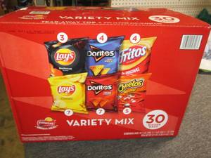lot 267 image: box of frito lay variety packs 30 b...