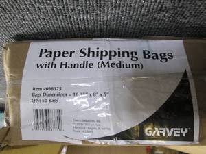 lot 279 image: box of paper shipping bags qty 50 ...