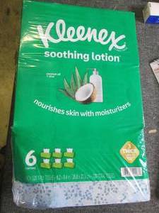 lot 285 image: package of 6 kleenex soothing lotio...
