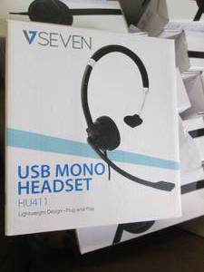 lot 305 image: 25 seven usb mono headsets hu411...