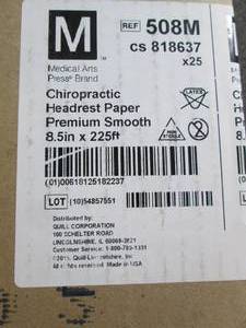 lot 323 image: case of chiropractic headrest paper...