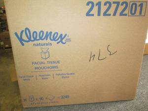 lot 347 image: case of kleenex naturals facial tis...