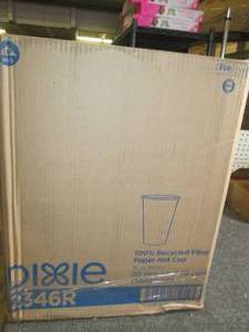 lot 348 image: case of dixie paper hot cups 16 oz ...