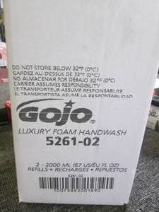 lot 357 image: case of 2 gojo luxury foam handwash...