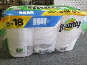 lot 385 image: package of 6 rolls of bounty paper ...