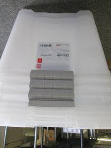 lot 390 image: 4 stack and pull 53.65 quart totes ...