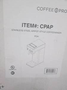 lot 392 image: coffee pro stainless steel airpot s...