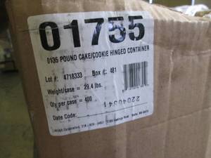 lot 440 image: box of pound cake cookie hinged co...