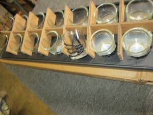 lot 442 image: case of 14 skull hand shot glasses ...
