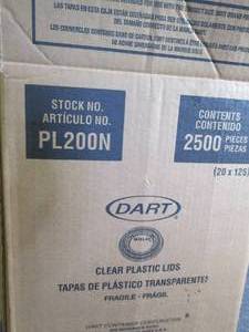 lot 448 image: dart solo clear plastic lids  2500 ...