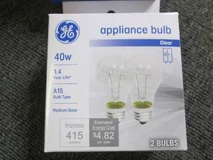 lot 469 image: lot of 6 GE 40 watt appliance bulbs...