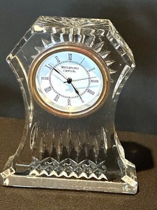 lot 25 image: Waterford Crystal Candleholder and Waterford Lismore Clock