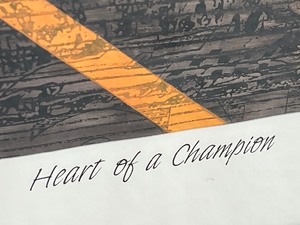 lot 17 image: Framed NASCAR  Heart of a Champion Print by Rick Rush