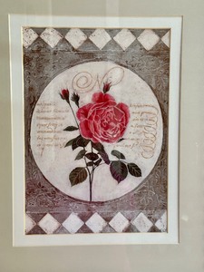 lot 83 image: Beautiful Framed Rose Print