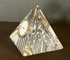 lot 69 image: Decorative Waterford Pyramid Clock